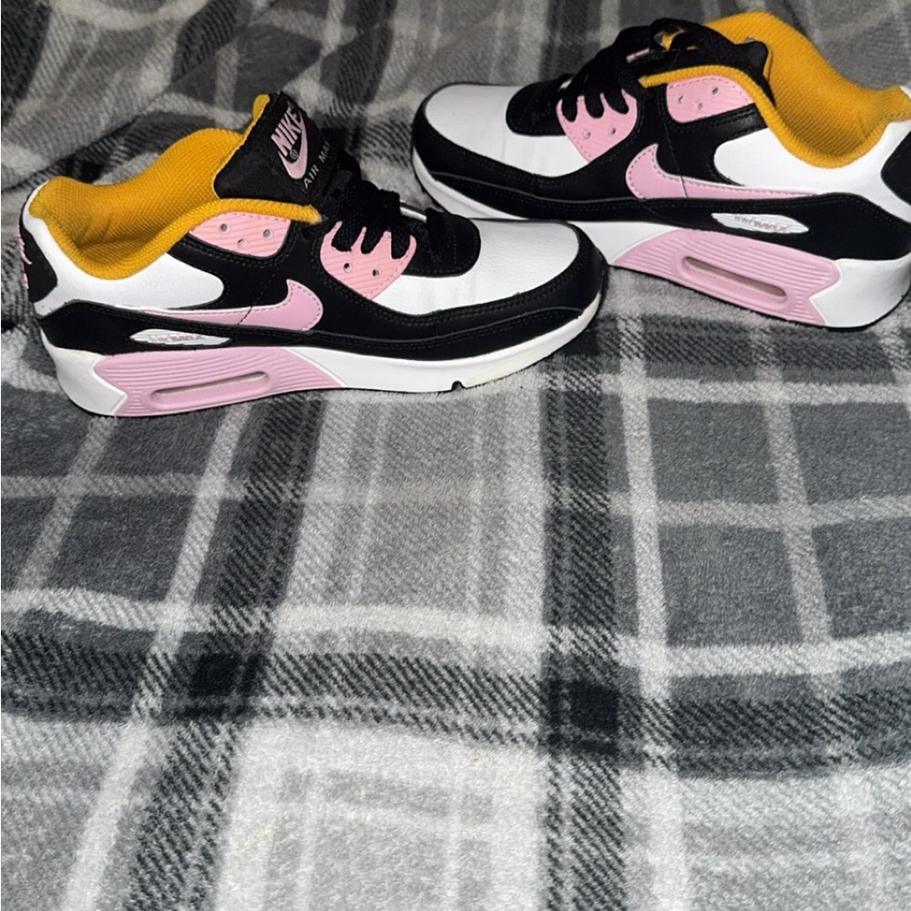 Nike Kids Shoes - Black, Pink, and Yellow
